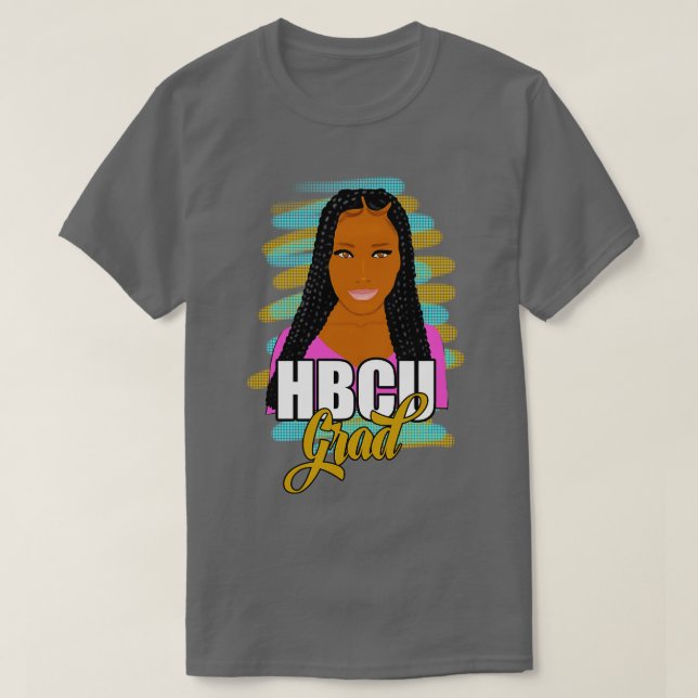 T-shirt Tresses longues de grade HBCU (Design devant)