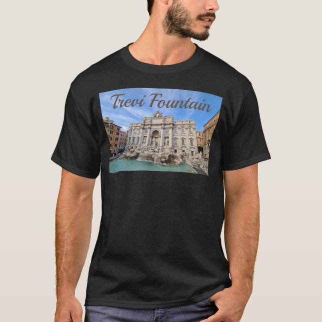 T-shirt Trevi Fontaine Rome Italie Vacances Panorama (Devant)