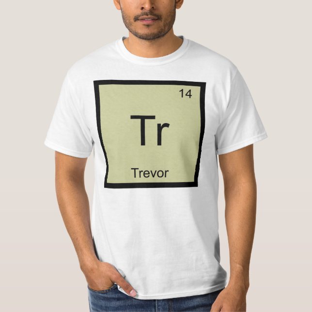 T-shirt Trevor Nom Chimie Élément Tableau Périodique (Devant)