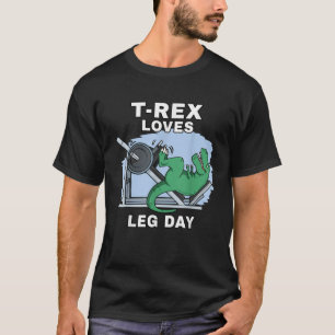 T-shirt TRex aime jour de jambe TRex Armoiries Dinosaures 