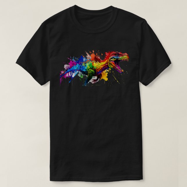 T-shirt TRex arc-en-ciel (Design devant)