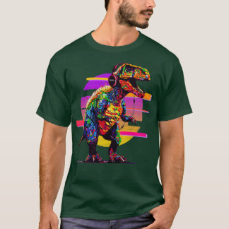 T-shirt Trex avec casque rétro art7