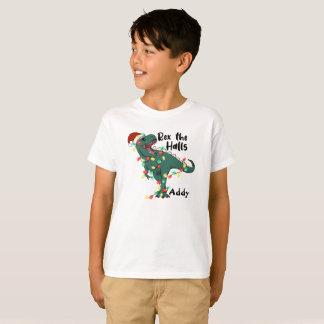 T-shirt Trex Christmas shirt for kids