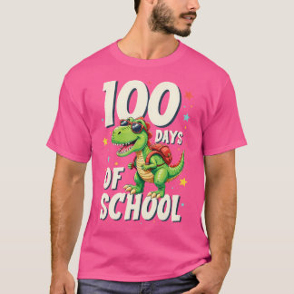 T-shirt Trex Dino Enfants Jeune Garçons 100 Jours D'École
