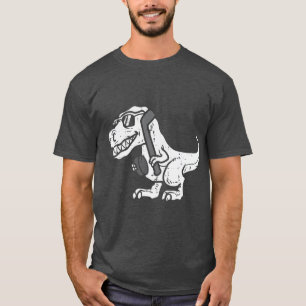T-shirt Trex Dinosaur Joueur de hockey sur glace joli gard