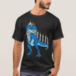 T-shirt Trex Dinosaur Menorah Hanoukka Chanukah Jewish Boy<br><div class="desc">Trex Dinosaur Menorah Hanoukka Chanukah Jeunes garçons juifs</div>