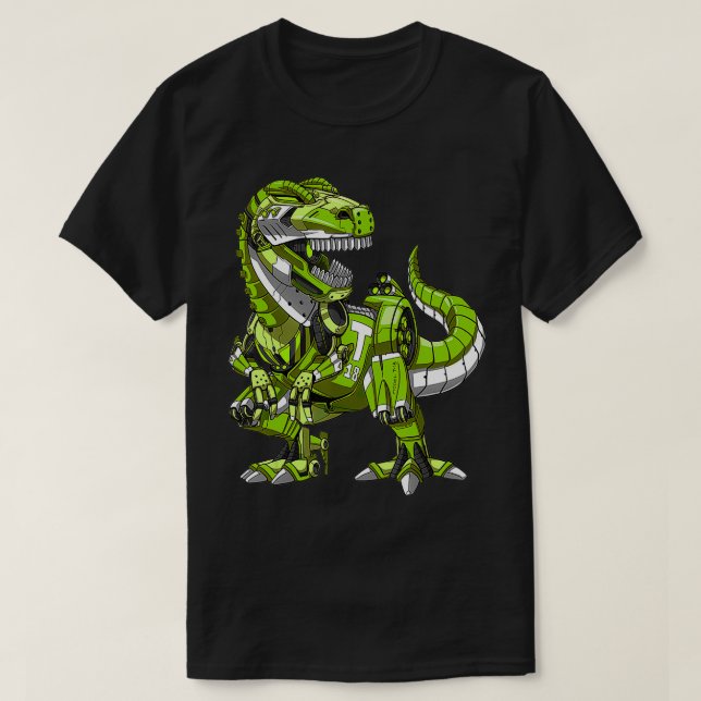 T-shirt TRex Dinosaur Robot Futuriste Science Fiction Garç (Design devant)