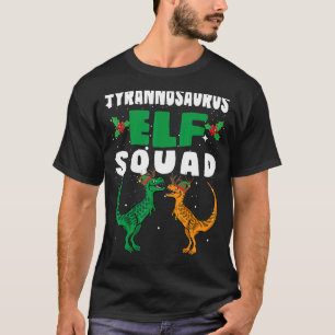 T-shirt TRex Elf Squad Rex Dinosaur Correspondant Famille