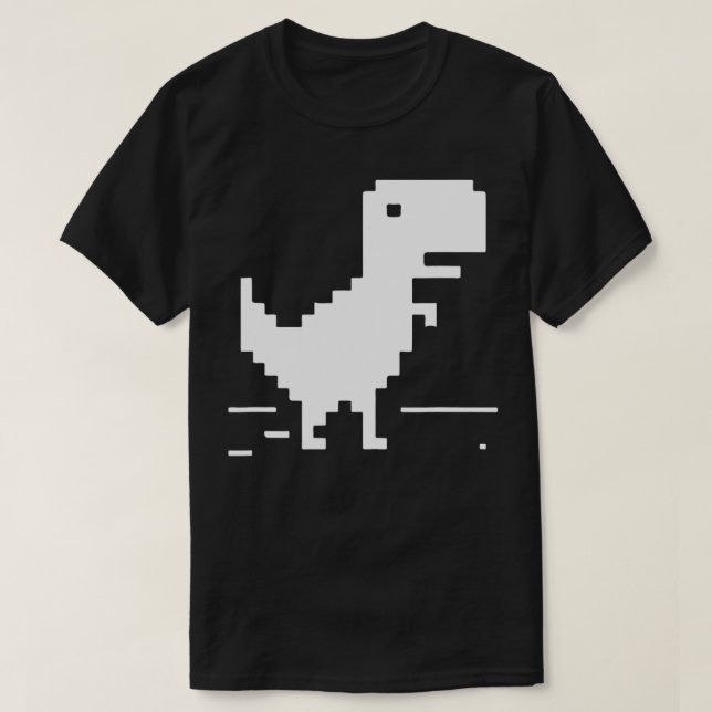 T-shirt TRex Geek Dinosaur Pixel Art Web Developer Nerd (Design devant)