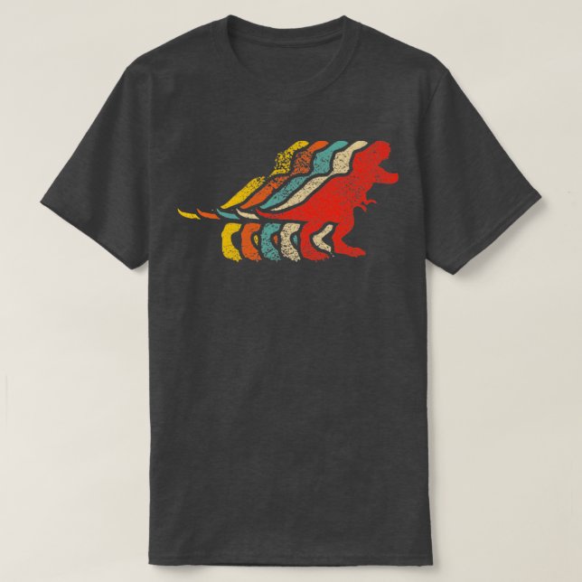 T-shirt Trex Retro 1970 Style Distress graphique (Design devant)