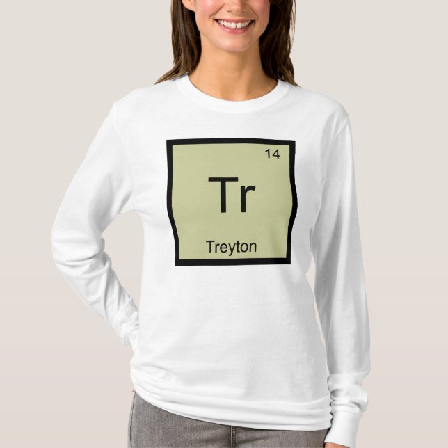 T-shirt Treyton Nom Chimie Élément Tableau Périodique (Devant)