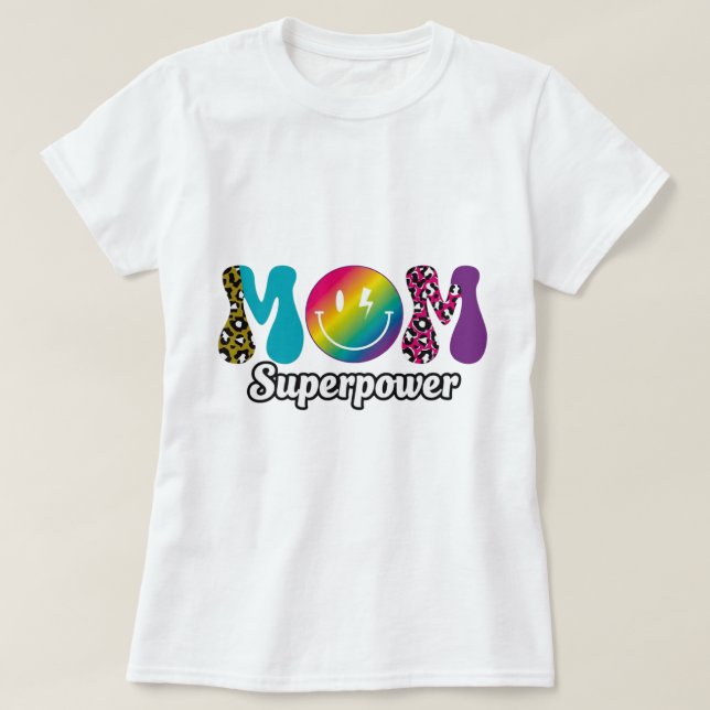 T-Shirt Tri-Blend Graphique Superpouvoir de Maman  (Design devant)