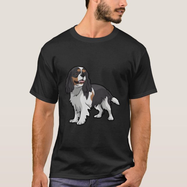 T-shirt Tri-Color Cavalier King Charles Spaniel (Devant)