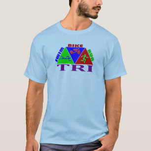 T-shirt TRI conception de PYRAMIDE de course de vélo de