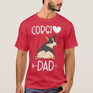 T-shirt Tri Couleur Corgi Papa Corgi Cardigan Welsh Corgi