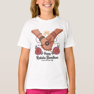 T-shirt tri-mélange Raksha Bandhan pour filles