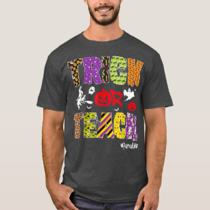 T-shirt Tri Ou Enseigner Para Life Halloween Citrouille Sk