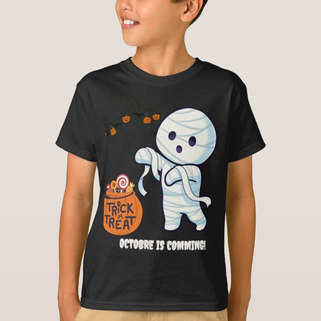 T-shirt Tri ou traiter maman Halloween Fun chemise pour en (Devant)