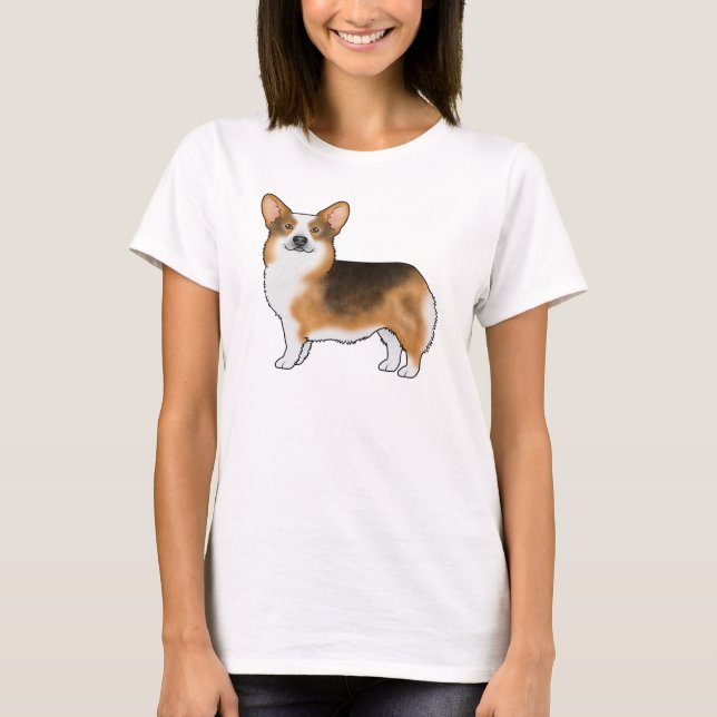 T-shirt Tri Pembroke Welsh Corgi Chien de dessin (Devant)