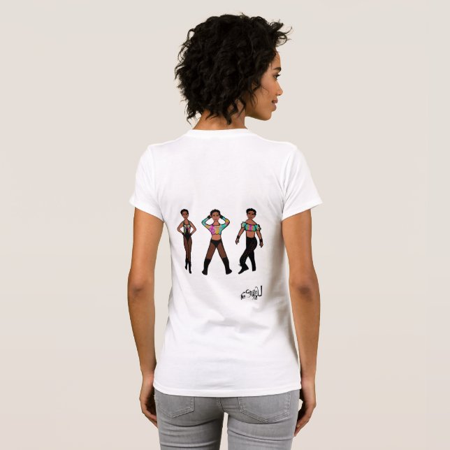 T-shirt Tri Pose Danse Pastel & Noir #1 (Dos entier)