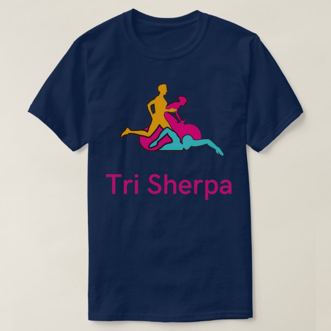 T-shirt Tri Sherpa Multicolor en noir (Design devant)