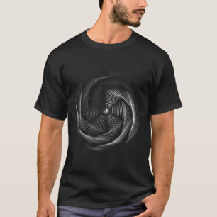T-shirt Tri Spiral Illusion Optique Trou Noir Géométrique