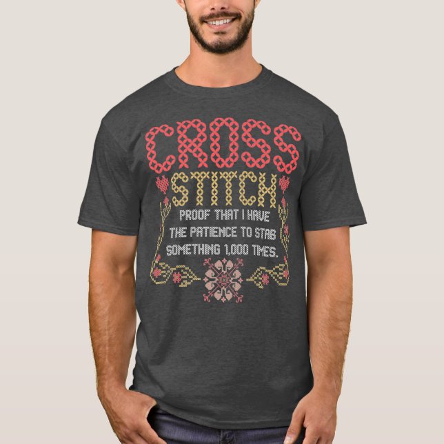 T-shirt Tri Stitch Funny Coudre Quilting (Devant)