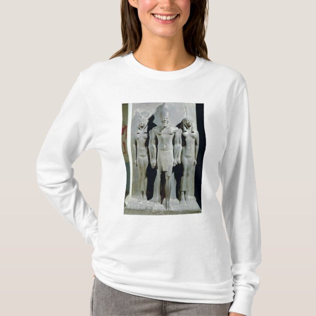 T-shirt Triade de Menkaure avec la déesse Hathor (Devant)