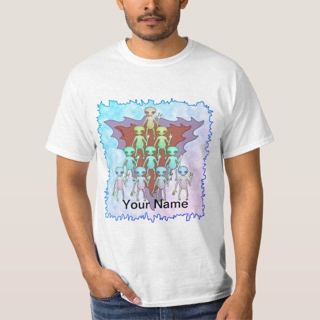 T-shirt Triangle Alien Violet (Devant)