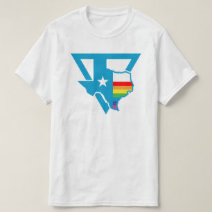 T-shirt triangle arc-en-ciel du texas