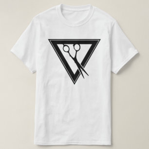 T-shirt triangle ciseaux à cheveux