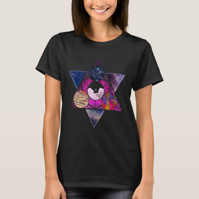 T-shirt Triangle de géométrie sacrée Mystique (Devant)