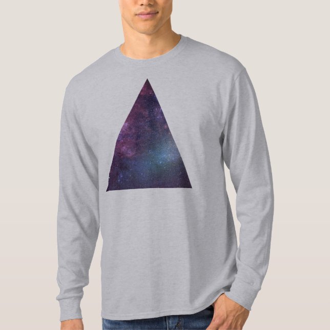 T-shirt Triangle de l'espace (longue pièce en t de (Devant)