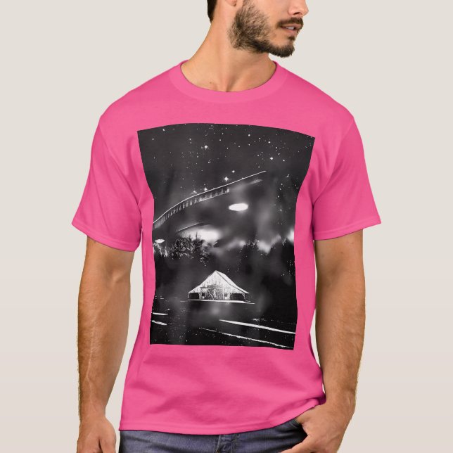 T-shirt Triangle De L'Ufo Alien Spacecraft Hommes Femmes (Devant)
