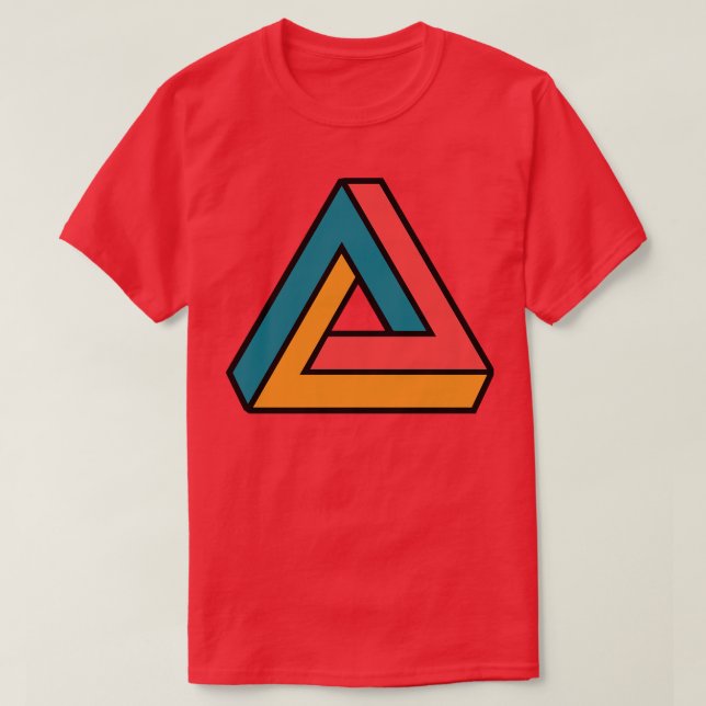T-shirt Triangle de Penrose coloré (Design devant)