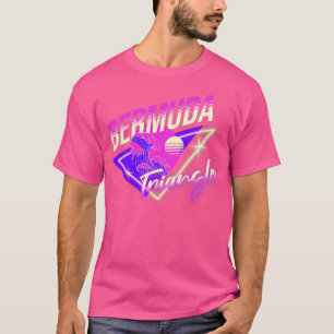 T-shirt Triangle des Bermudes 80s rétro néon