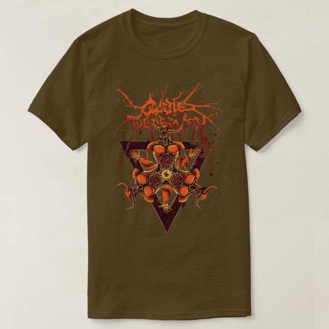 T-shirt Triangle des yeux de décapitation des bovins (Design devant)