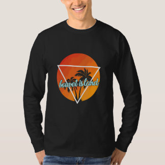 T-shirt Triangle en forme de soleil de l'île Bouvet avec p