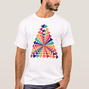 T-SHIRT TRIANGLE GEOMETRIC ART TSHIRT.