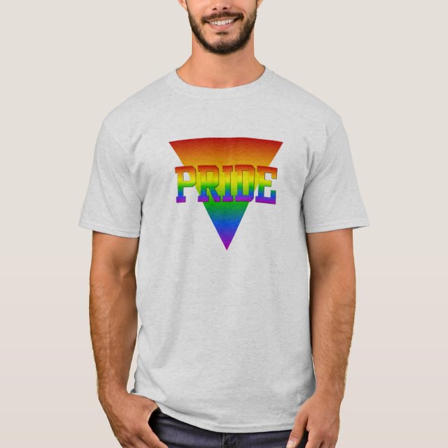 T-shirt Triangle Pride chemise - choisir style et couleur (Devant)