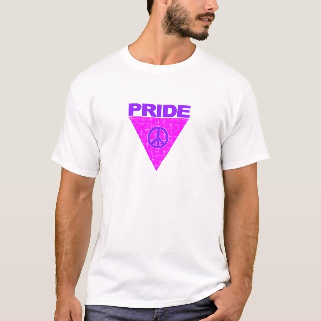 T-shirt Triangle Pride chemise - choisir style et couleur (Devant)