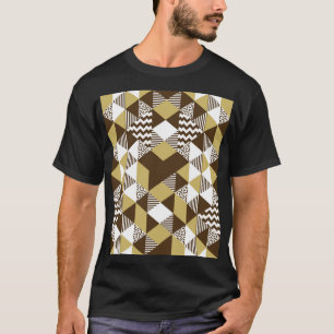 T-shirt Triangle transparent : mode doré géométrique.