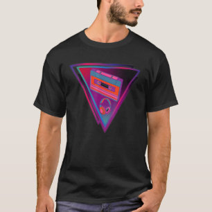 T-shirt Triangle Vaporwave Synthwave Cassete DJ Tape Headl
