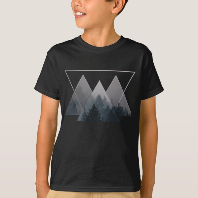 T-shirt Triangles de géométrie Formes de traction (Devant)