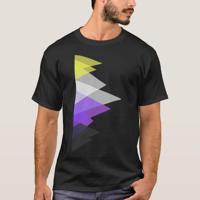 T-shirt Triangles Enby (Devant)