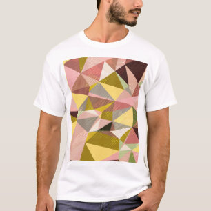 T-shirt Triangles géométriques colorés Texture Abstraite.