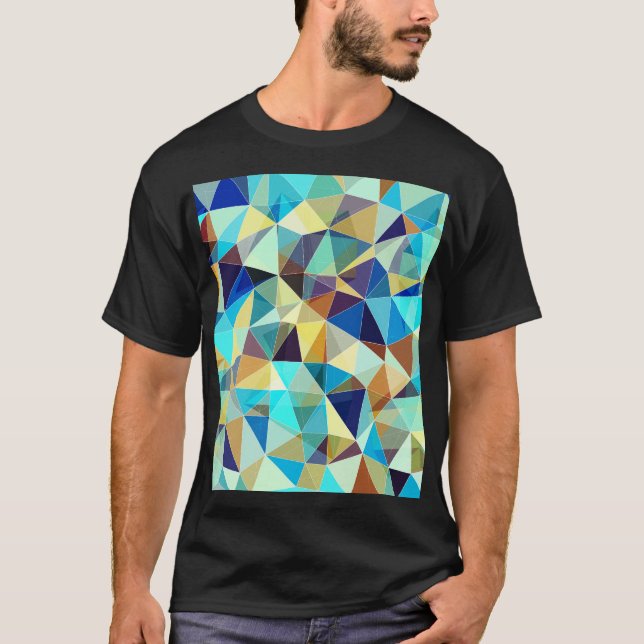 T-shirt Triangles géométriques : Motif Abstrait coloré (Devant)