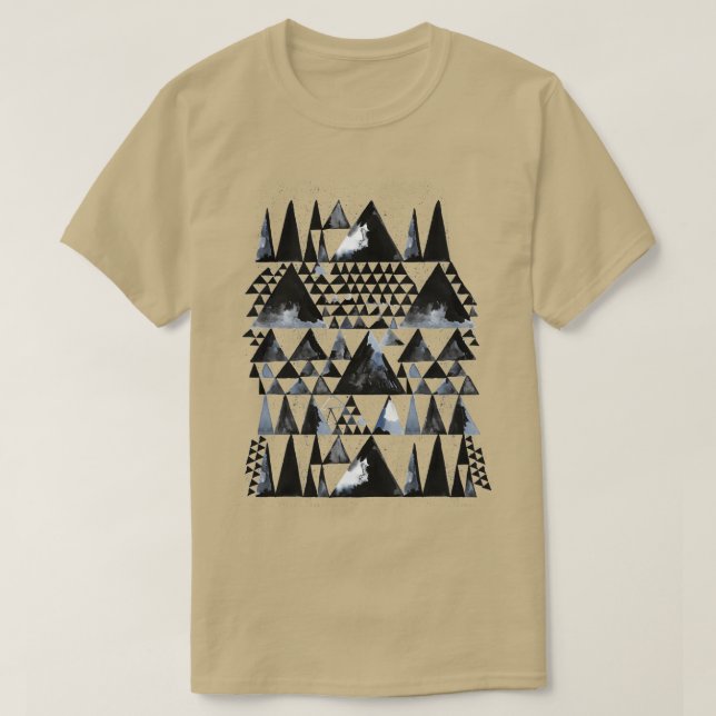 T-shirt Triangles noirs Geo Scandi (Design devant)