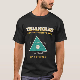 T-shirt Triangles Only Geometry I Know Jiu Jitsu Shirt
