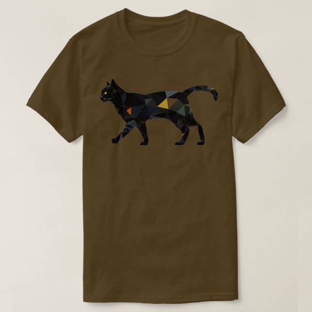 T-shirt Triangles Polygonaux Géométriques Cadeaux De Chat  (Design devant)